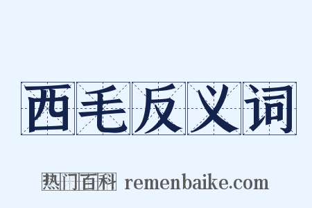 西毛反义词是什么意思的图片